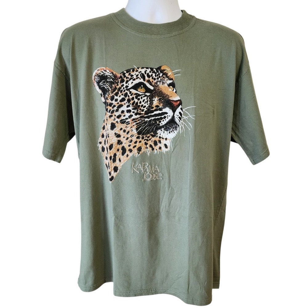 Vintage Kapama Lodge Leopard Graphic T-Shirt Men's Large Safari Wildlife